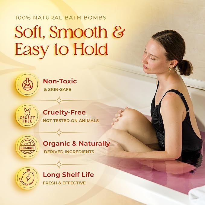 10 XXL Bath Bombs for Women Relaxing - Handmade Kids Bath Bomb Set with Shea, Coco Butter & Essential Oil for Skin Moisturizing - Perfect for Bubble Spa Bath - Gift for Her/Him, Girls, Wife, Mother