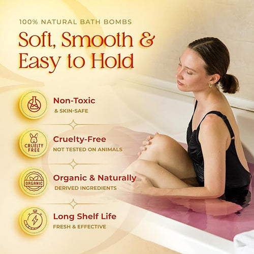 10 XXL Bath Bombs for Women Relaxing - Handmade Kids Bath Bomb Set with Shea, Coco Butter & Essential Oil for Skin Moisturizing - Perfect for Bubble Spa Bath - Gift for Her/Him, Girls, Wife, Mother