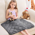 yescool Weighted Lap Pad 2 lb Weighted Lap Blanket, Small Lap Blanket Cooling Heating Weighted Throw Blankets, Minky Blankets Gift for Travel Indoor Outdoor, 20 * 30in
