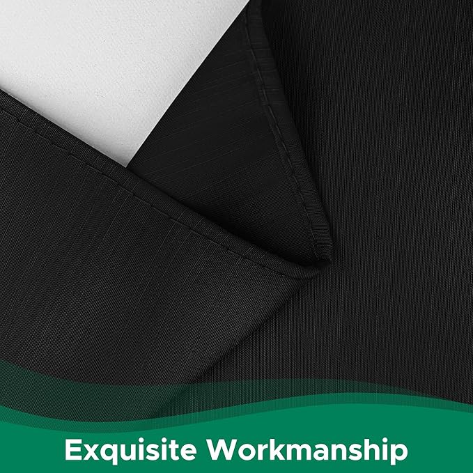 Biscaynebay Wrap Around Bed Skirts for Full & Full XL Beds 14" Drop, Black Adjustable Elastic Dust Ruffles Easy Fit Wrinkle & Fade Resistant Silky Luxurious Fabric Solid Machine Washable