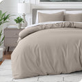 Bare Home Bedding Duvet Cover Extra Long Size - Premium 1800 Super Soft Collection - Lightweight, Cooling - Soft Breathable Bedding Duvet Cover (Twin/Twin XL, Khaki)