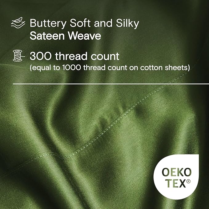 DOZ Duvet Cover Set, 100% Viscose derived from Bamboo, Organically Grown, Buttery Soft, Cooling Duvet Covers, High GSM, 1 Duvet Cover and 1 Pillowcase, 70"x90" (Forest, Twin/Twin XL)