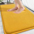OLANLY Thick Memory Foam Bath Mat Rug 30x20, Extra Soft Absorbent Bathroom Rug, Quick Dry Bath Mats, Non-Slip, Machine Washable Carpet for Floor, Tub and Shower, Home Decor Accessories, Golden Yellow