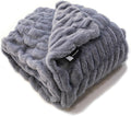 Minky Designs Ash Gray Minky Blanket – Ultra Soft Faux Fur Throw Blanket for Couch, Bed & Home – Fluffy, Warm & Luxurious – Chic Collection (Medium, 50x60)