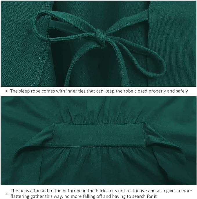 COLORFULLEAF Womens Bamboo Short Robes Lightweight Kimono Cotton Robe Soft Knit Bathrobe Ladies Loungewear with Pockets