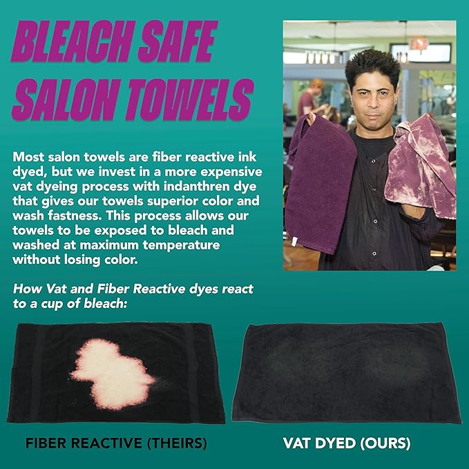 Arkwright Bleach Proof Salon Towels - Pack of 12 - Highly Absorbent, 100% Cotton, Quick Dry Spa Face Towel for Hair Stylist, Barber, Pedicure, and Esthetician, 16 x 27 in, Brown