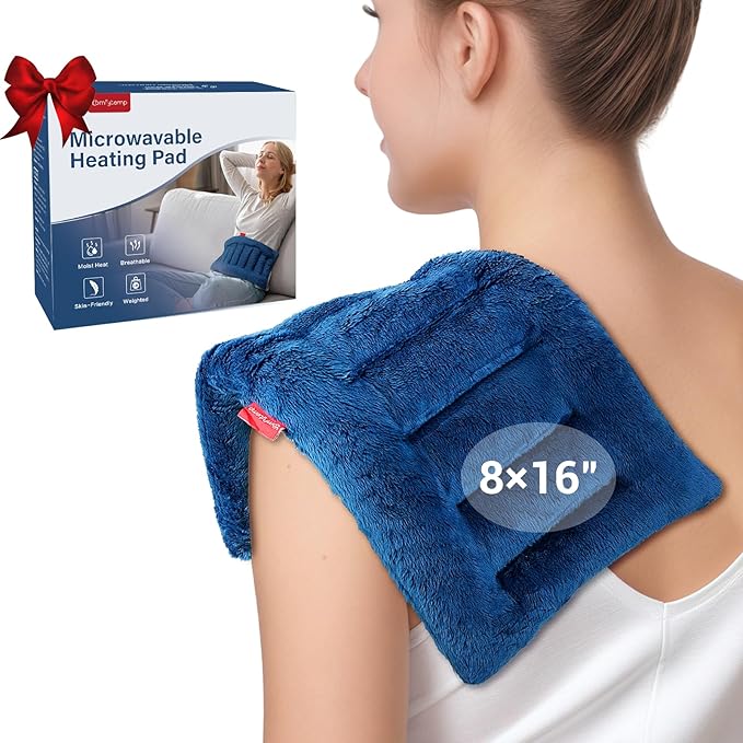 Comfytemp Microwave Heating Pad for Pain Relief, HSA Store, FSA Approved, 8"x16" 2.18LB Hot Pack Moist Heat Physical Therapy for Neck Shoulder, Cramps, Christmas Birthday Gifts for Women Men Seniors