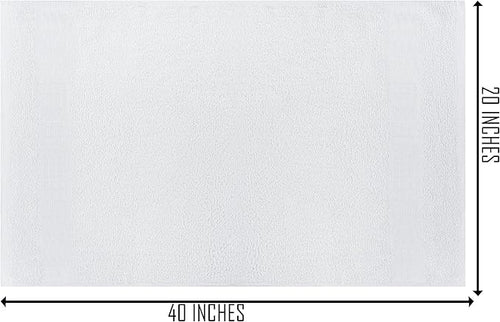 24 Pack White 20x40 Inch 100% Cotton Bath Towels - Lightweight, Quick Drying, Commercial Grade - Ideal for Gym, Salon, Spa & Hair