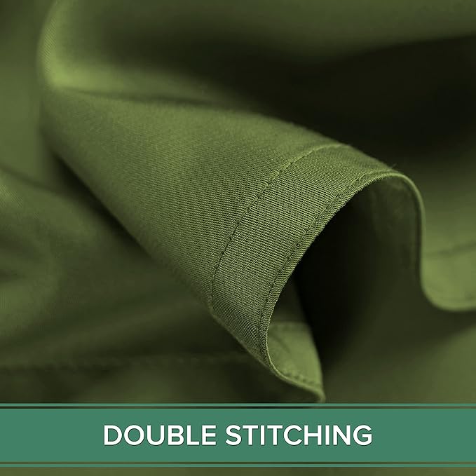King Sheets by Pure Bamboo, Genuine 100% Organic Viscose Derived from Bamboo Bed Sheet Set, Luxuriously Soft & Cooling, Double Stitching, Lifetime Quality Promise (King, Pesto)