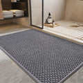 PADOOR-Bath Mat-Super Absorbent Chenille Bathroom Mats-Rubber Backed Bath Mats for Bathroom Non Slip, Easy Clean Bathroom Rugs Front of Bathtub,Shower Room,Sink-17×35, Grey&Darkgrey