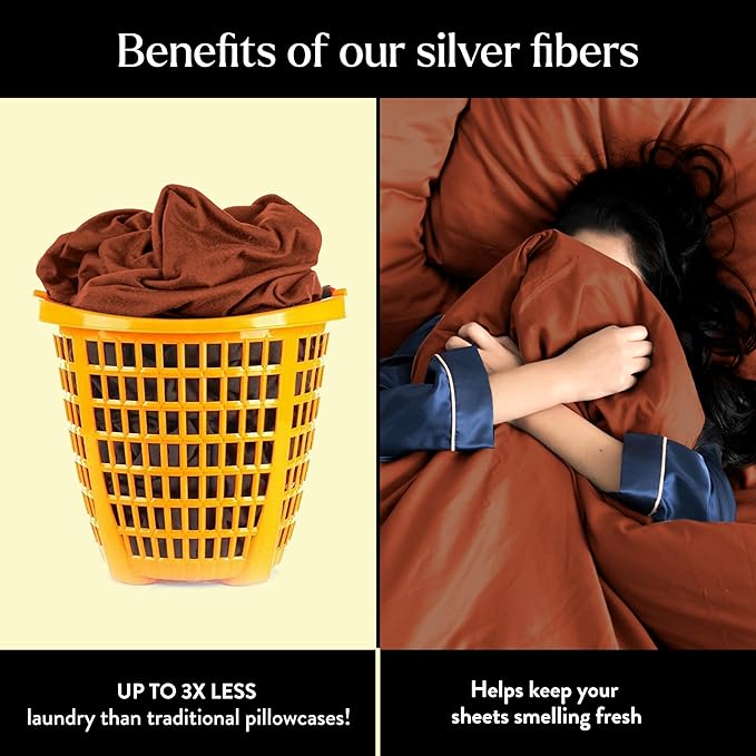 Miracle Made® Extra Luxe Cool It Tech Pillowcases (Terracotta, King/Cali King)