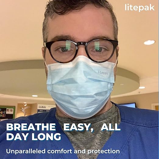 2,000pcs Disposable Face Masks- 3 Ply Breathable Mask For Adults - Blue (40 Packs of 50)