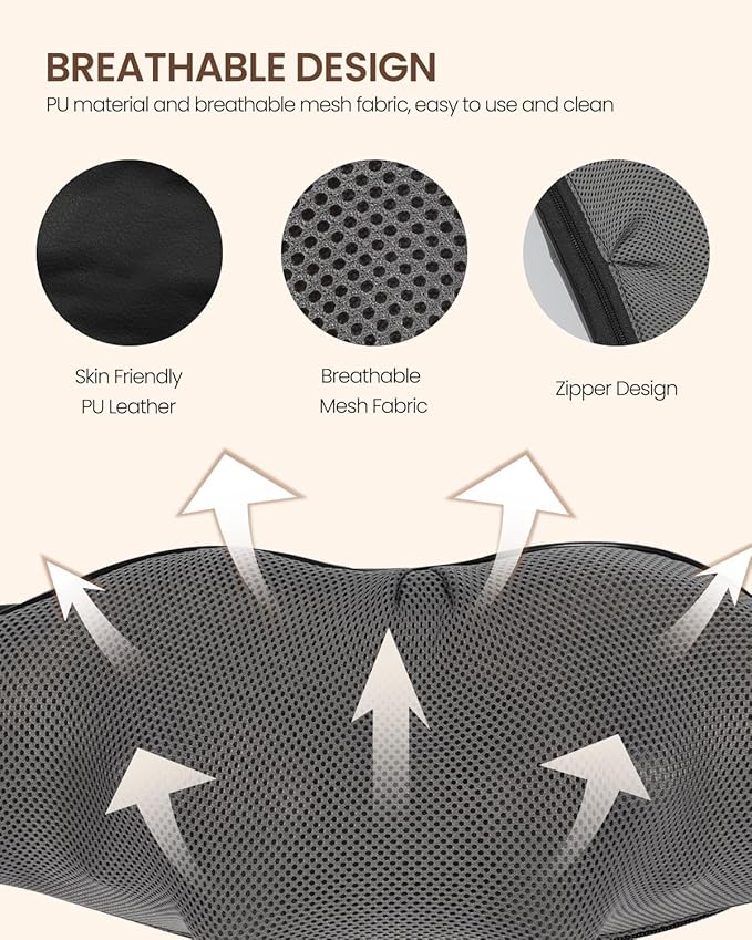 DAILYLIFE Shiatsu Neck and Back Massager with Heat, Electric Deep Kneading Massager for Neck Pain, Shoulder, Waist, Leg and Foot, Stress Relief for Men, Women, Mom, Dad