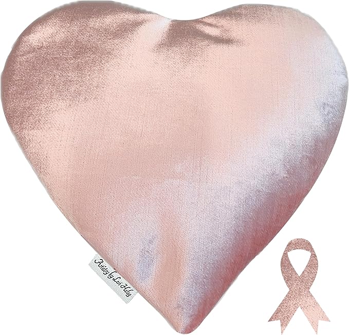 Heat Pack - Handmade Microwavable Heating Pads - Breast Cancer Heart - Microwave Heating Pad for Rapid Pain Relief & Comfort - Suitable for The Neck, Stomach Cramps & More - Heat Wrap or Hot Compress