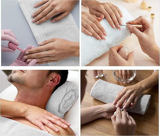 (Pack of 12 White Bath Towels Bulk 20x40 Inches -100% Cotton Economy Cheap Bath Towels for Commercial Uses, Gym, Salon, Spa & Hair - Quick Drying -Bath Towel Sets Bulk