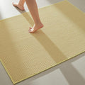 Large Bathroom Rugs Non Slip Washable Bath Rugs Super Absorbent Bathroom Rug Thin Quick Dry Low Pile Bath Mats, Yellow 36"x60"