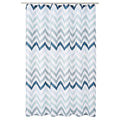 Amazon Basics Bathroom Shower Curtain, Water Resistant Fabric with Grommets & Hooks, Machine Washable, 72"x72" , Blue Ombre Chevron