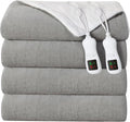 Electric Heated Blanket King Size, Washable Blanket Warmer with Dual Control for Home for Adults, Super Cozy Soft Fabric 100" x 90", 9 Heat Levels, 1-9H Auto-Off, ETL Certified, Gray
