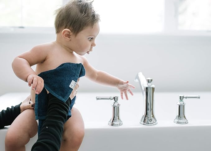 Copper Pearl 6 Ultra Soft Baby Bath Washcloths Premium Large Soft River (Blue/Brown/Green) 11" x 11" Towels