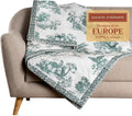 Maison d' Hermine Throw Blanket for Couch Lightweight Soft Warm Breathable Cotton Throw Blankets for Bed Girls Boys Women Men Gifts Sofa Travel Living Room Chair Bedding (50"x60", Trianon)