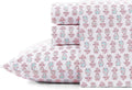 Tommy Bahama - King Sheets, Cotton Percale Coastal Bedding Set with Matching Pillowcases, Crisp & Cool, Coastal Room Essentials (Pineapple Splash Pink, King)