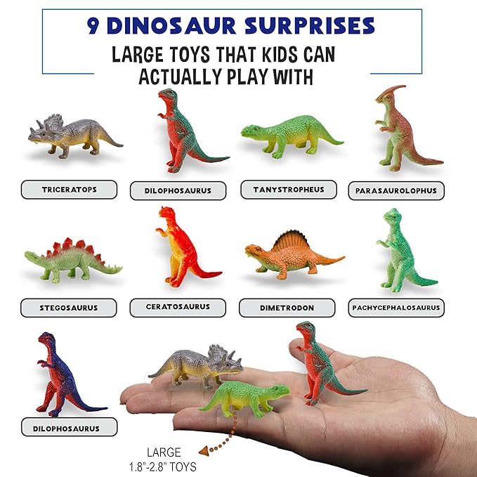 Bath Bombs for Kids with Surprise Toys Inside Plus Dinosaur Puzzle - 9 Organic Dino Egg Bath Bombs, Gentle and Kids Safe, Fizzy Balls with Rich Bubbles, Stocking Stuffers Christmas Gifts for Kids