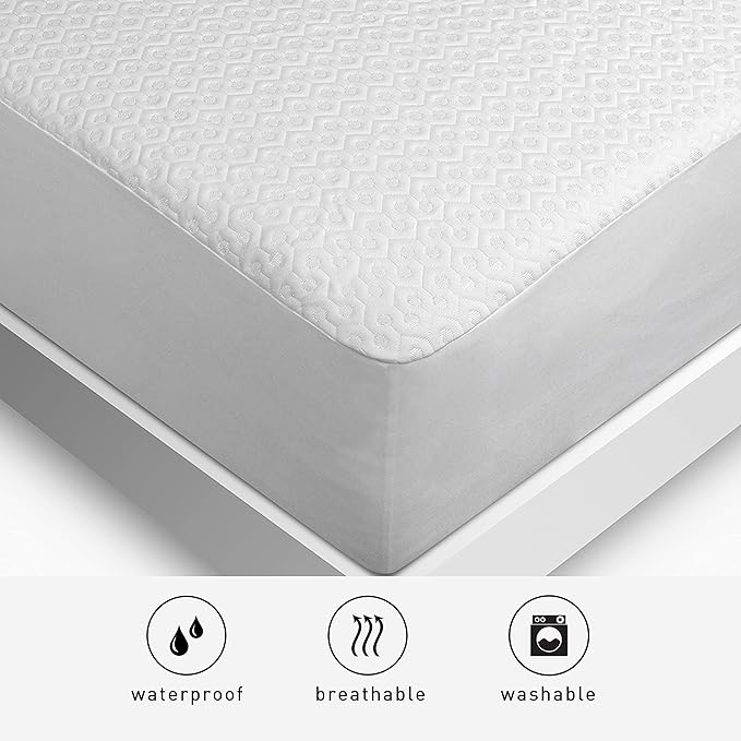 Bedgear Dri-Tec Waterproof Mattress Protector – Full XL, Adjustable Base Compatible, Breathable & Washable with Deep Pockets for 18” Mattresses – White