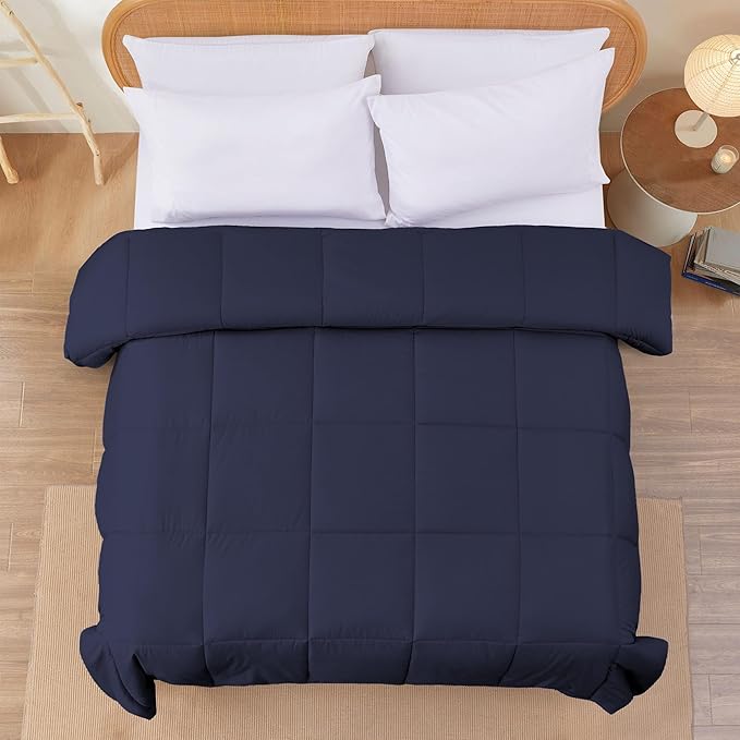 Modern Threads Down Alternative Reversible Comforter Navy/Silver Twin