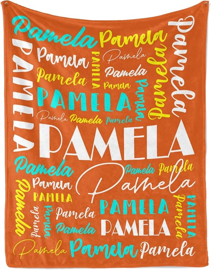 Name Blanket Personalized Blanket for Adult Kids Flannel Customize Throw Blanket Custom (Color 24, 60 x 80 Inches)