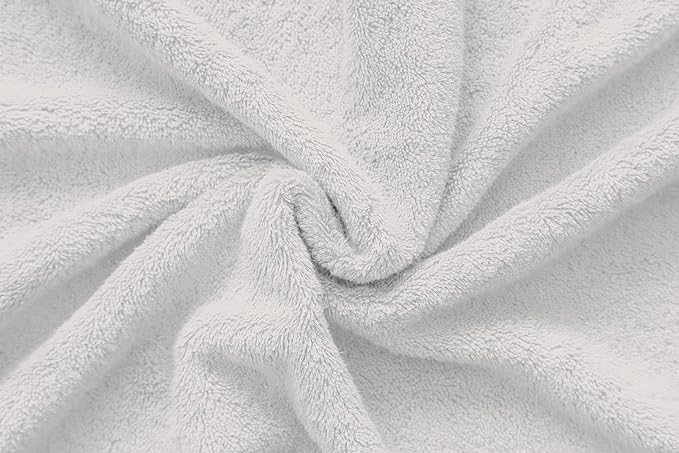 American Veteran Towel, 100% Cotton Turkish Bath Towels for Bathroom 4 Pack, 27x54 Extra Large Premium Soft Drying Bathroom Towels, Silver Grey