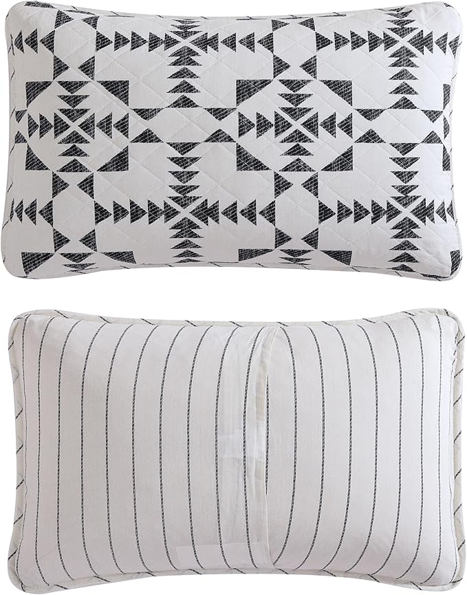 Eddie Bauer - Twin Quilt Set, Reversible Cotton Bedding with Matching Sham, Luxurious Bedding Set (Arrowhead Charcoal, Twin)
