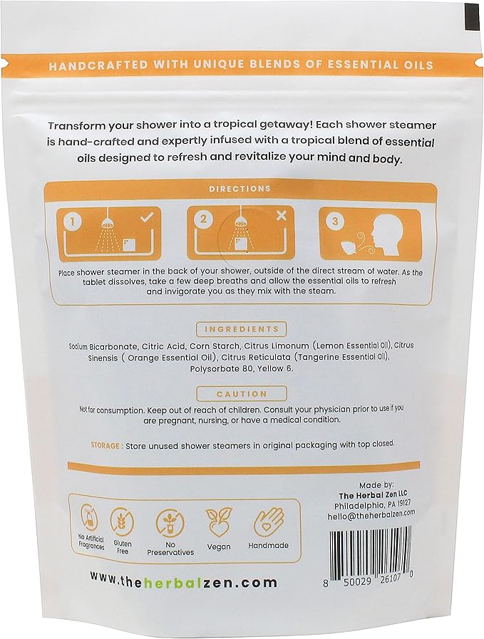 Aromatherapy Shower Steamer Gift Set - Christmas Gift - Adult Stocking Stuffer - USA Made - Shower Bomb Tablets Made with Soothing Natural Essential Oils - Relaxation Gift for Women and Men