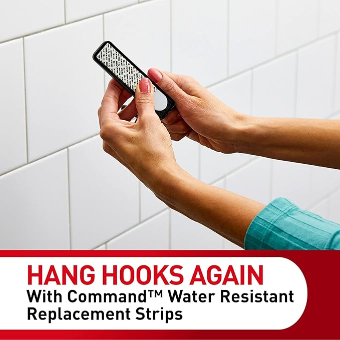 Command 821079049512 Bath Water Resistant Refill, 2-Medium and 4-Large Strips (BATH22-ES-E), 1 Pack, Blue