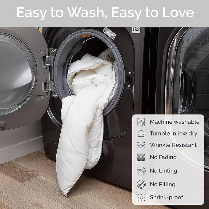 100% Viscose Derived from Bamboo Comforter, Cooling Comforter, Duvet Insert, Breathable, Extra Fluffy, Lightweight Comforters, King Size