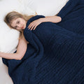 Electric Heated Blanket 6 Heating Settings & 1-10H Auto Off Full 72×84 Double Sided Plush Sherpa Ultra-Soft Warm Thick, Machine Washable, Fast Heating, Home Office Dark Blue