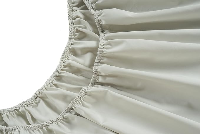 LANE LINEN Split King Sheet Set – 450 Thread Count 100% Cotton Cooling Sheets, Soft & Breathable Sateen Weave, 15” Deep Pocket Fully Elasticized Fitted Sheet, Machine Washable, Moonstruck