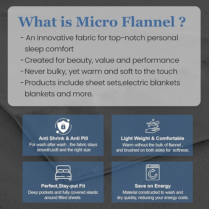 Thermee Micro Flannel King Size Blankets, Lightweight All Seasons Cozy Blanket, Throw Blankets for Home and Living Room, Comfy & Soft Blanket for Couch, Machine Wash, No Pilling - Coal Grey