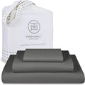 Threadmill - 5 Star Hotel Twin Sheet Set 100% Cotton Sheets, 500 Thread Count, Deep Pocket, Snug Fit, Soft & Crisp Best Bedding Sheets Set 3 Piece Set (Twin, Dark Gray)