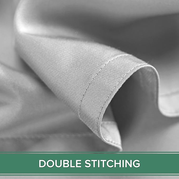 Twin Sheets by Pure Bamboo, Genuine 100% Organic Viscose Derived from Bamboo Bed Sheet Set, Luxuriously Soft & Cooling, Double Stitching, Lifetime Quality Promise (Twin, Silver Pearl)