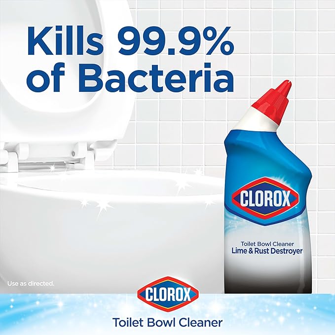Clorox Toilet Bowl Cleaner Lime & Rust Destroyer 24 Ounces (Package May Vary) (Pack of 2)