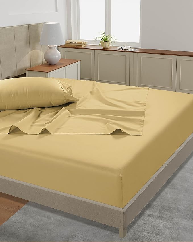 LANE LINEN Twin Sheet Sets – 450 Thread Count 100% Cotton Bed Sheets, Naturally Cooling & Soft Sateen Weave, 15” Deep Pocket Fits Mattress, Machine Washable, Cocoon