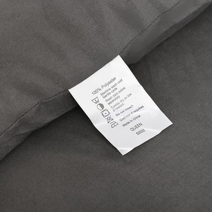 ROSGONIA Oversized King Comforter 128x120, 3pcs Super King Plus (1 Dark Gray Comforter & 2 Pillowcases) Lightweight Oversized King Bedding Set Blanket