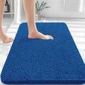 OLANLY Bathroom Rugs 36x24, Extra Soft Absorbent Chenille Bath Rugs, Rubber Backing Quick Dry, Machine Washable Bath Mats for Bathroom Floor, Tub and Shower, Home Decor Accessories, Deep Navy Blue
