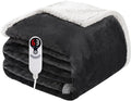Electric Heated Blanket Full Size 72"x84", Soft Flannel with Overheat Protection, 6 Adjustable Heat Settings & 10-Hour Auto-Off Timer, Fast Heating for Winter Comfort, Dark Gray