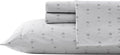 Tommy Bahama - Queen Sheet Set, Cotton Percale Bedding Set, Crisp & Cool, Stylish Bedding Set (Kew Palms Grey, Queen)