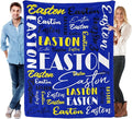 Name Blanket Personalized Blanket for Adult Kids Flannel Customize Throw Blanket Custom (Color 21, 50 x 60 Inches)