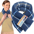 SunnyBay Microwavable Heating Pads, Microwavable Moist Heated Neck and Shoulder Wrap, Versatile Weighted Beanbag Cold Pack or Warm Compress, 26x4 Inches, Made in USA, Ocean Blue