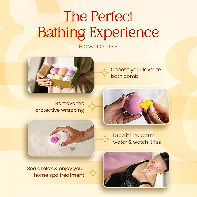 10 XXL Bath Bombs for Women Relaxing - Handmade Kids Bath Bomb Set with Shea, Coco Butter & Essential Oil for Skin Moisturizing - Perfect for Bubble Spa Bath - Gift for Her/Him, Girls, Wife, Mother