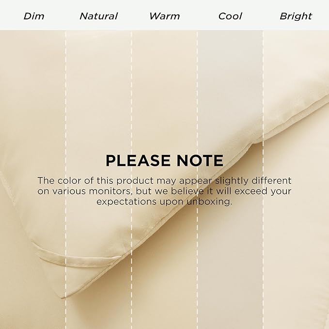 Bedsure Comforter Duvet Insert - Quilted Comforters Oversized King, All Season Duvet, GentleSoft Down Alternative Bedding, with 8 Tabs, Gifts for Women/Men, Cream,Oversized King 116 x 98 Inches