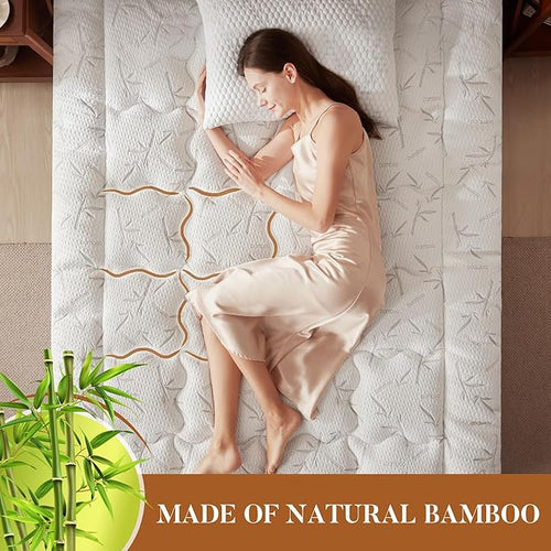 100% Waterproof Twin XL Size Mattress Topper,Thick Pillow Top Mattress Pad，Up to 21 Inch Deep Pocket,Soft Breathable Mattress Pad for Back Pain, Protector Cover(White)